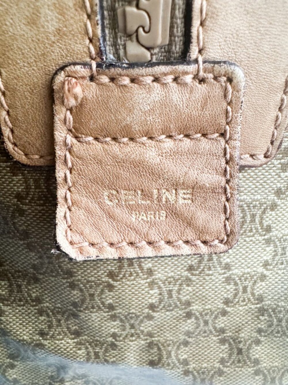 Vintage Celine Coated Canvas Duffle Travel Bag - Picture 9 of 13